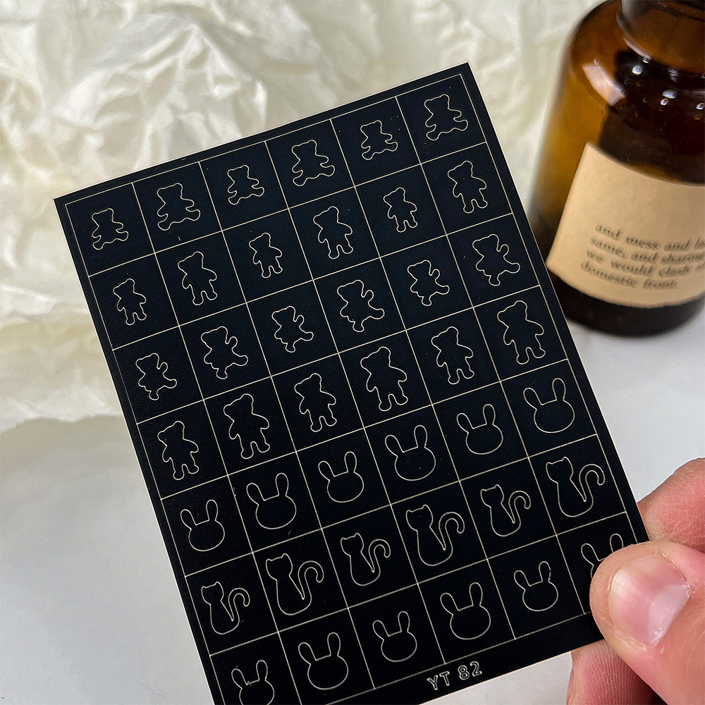 Wholesale flower love butterfly spray gun spray template nail nail stickers